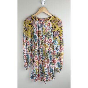 Anthropologie Maureen‎ Babydoll Tunic Blouse Size XS Womens Blouse Paisley